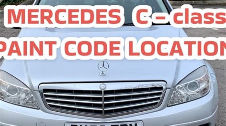 Where is the paint code on a 2015 Mercedes?