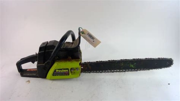 Where is the serial number on a Poulan chainsaw
