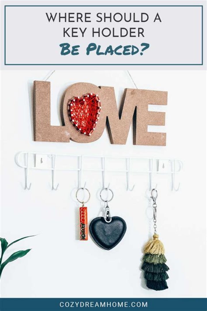 Where should a key holder be placed in a house?