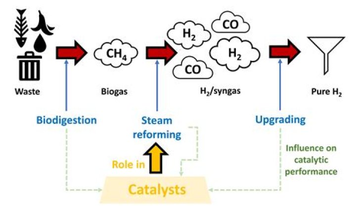 Which catalyst is used in reforming of naphtha?