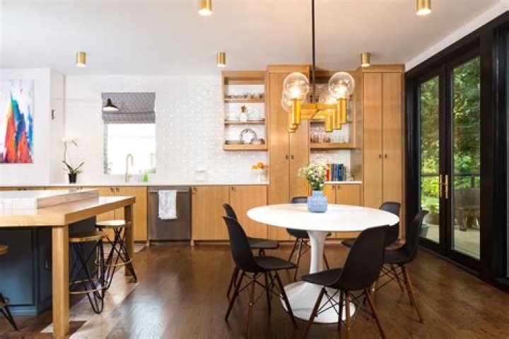 Which dining table takes up less space?