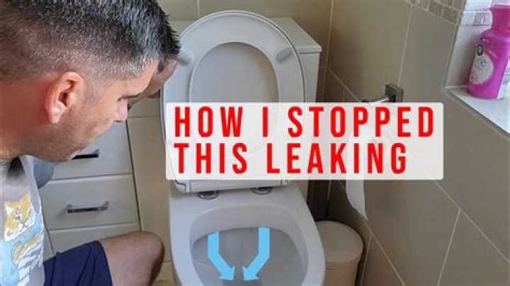 Why is water trickling into the toilet bowl?