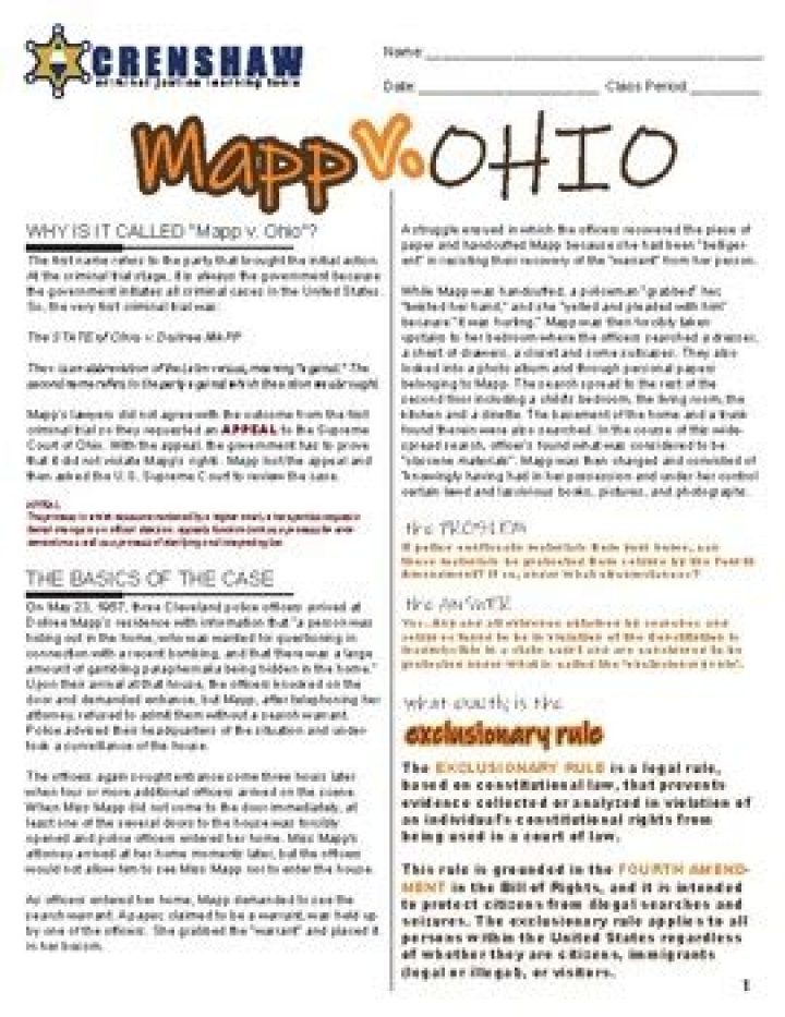 Why was Mapp v Ohio important